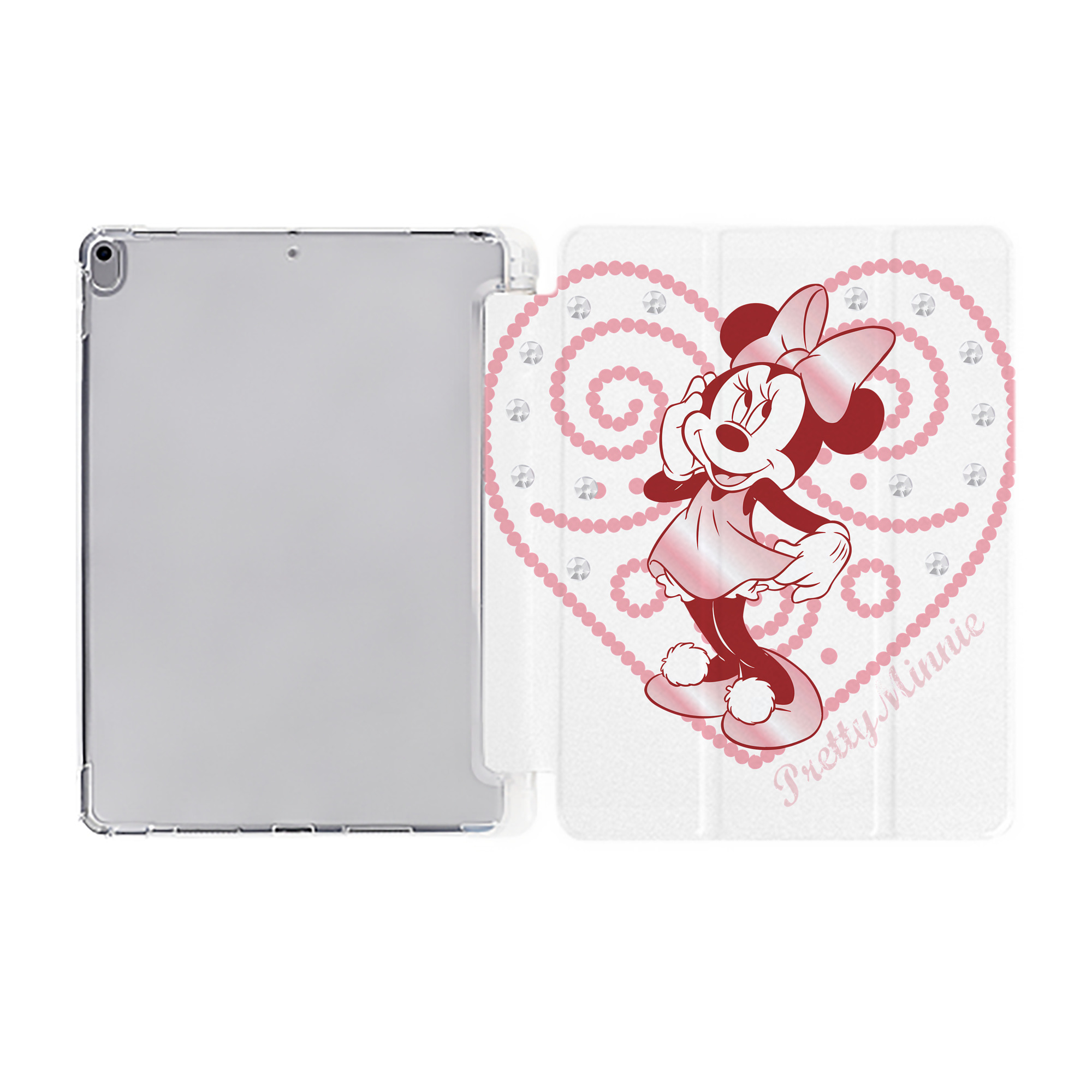 （画像用） ミッキーマウス Mickey Mouse IPad ケース ペン収納付き 三つ折りスタンド PUレザー×シリコン 対応機種9.5/10.5/10.9インチ